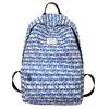 Print Backpack Large Capacity Student Schoolbag Men Letter Backpack