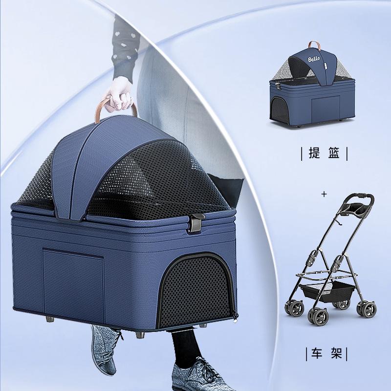 Foldable Pet Stroller for Small Dogs and Cats Portable Dog Cart for Teddy Dogs and Kittens Outdoor Use Wholesale