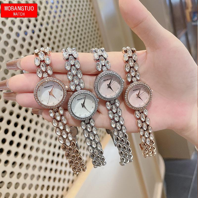 Diamond Zircon Bracelet Women'S Watch Fashion Fritillary Face Metal Belt Waterproof Quartz Watch