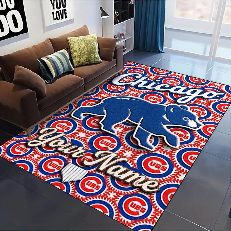 Name Custom Chicago Cubs Carpet Rug for Living Room Bedroom Home Sofa Decoration,Kids Play Non-slip Floor Mat