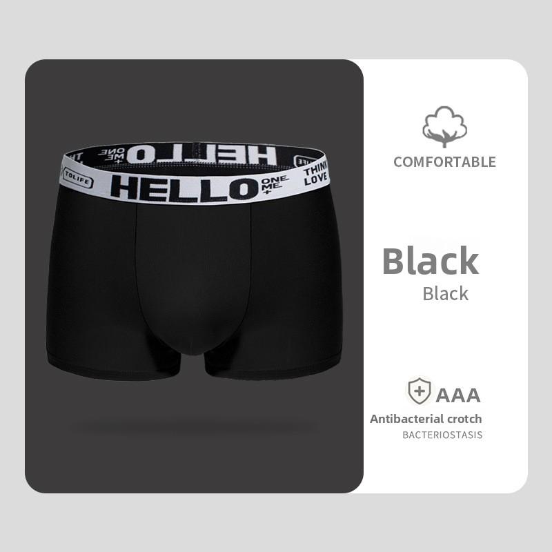 Men's Spring Summer Fashion HELLO Belt Comfortable Soft Breathable Flat Angle Briefs