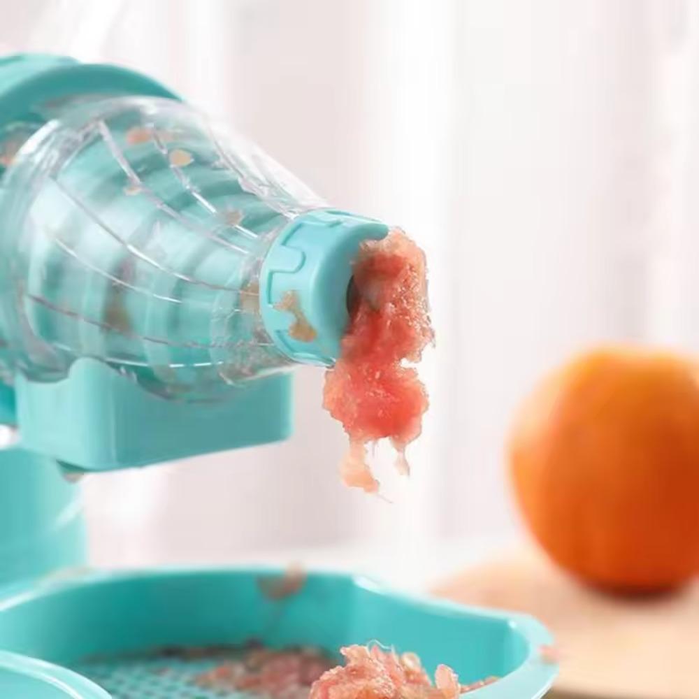 Silicone Suction Bottom Hand-Cranked Squeezing Juicer Plastic Juice Mixer Fruit Squeezer Desktop