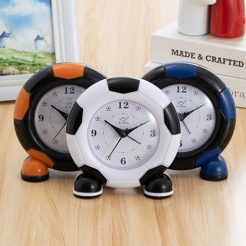 Soccer Ball Alarm Clock With Silent Scan Movement For Kids Bedroom Decor
