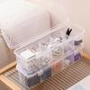 Cables Storage Box Multi-purpose Transparent Storage Box with Lid for Data Cables Jewelry Trinkets 5 Compartments Organizer Case