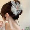 1pc Fashion Women's Butterfly Hair Clip Rhinestone Artificial Pearl Hair Accessory For Daily Party Wear Girls' Jewelry Hair Claw