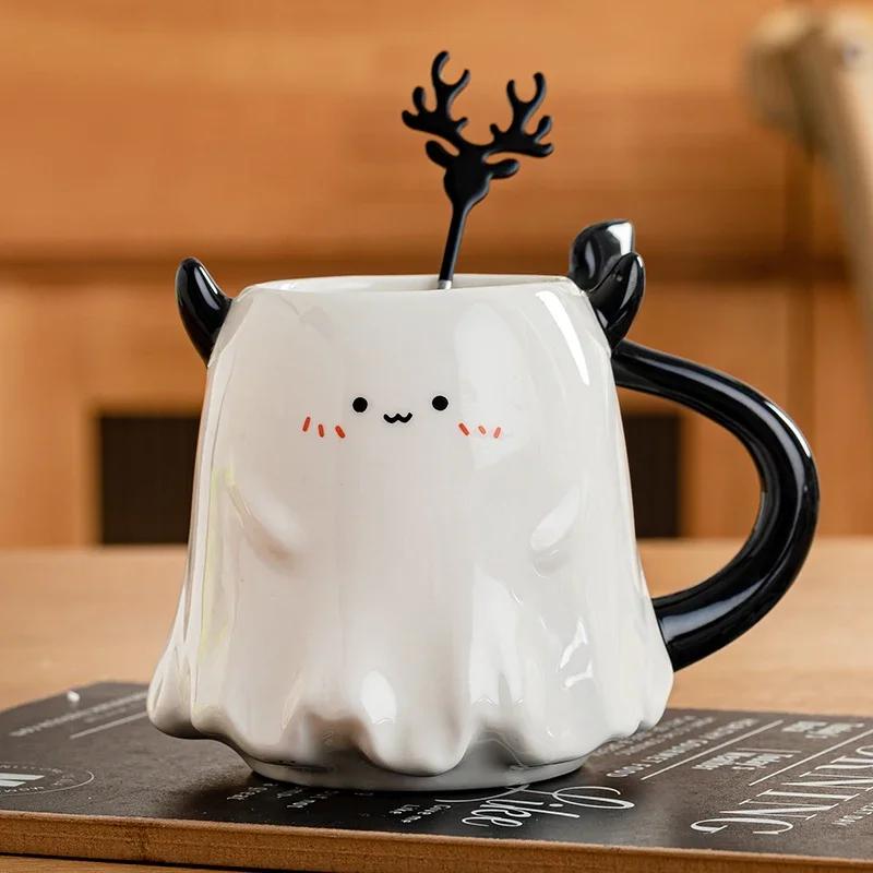 Halloween Kleiner Teufel Kinder Keramik Wasserbecher 500ml Student Cartoon Tasse Niedliche Frühstücksmilch Kaffee Tasse Paar Geburtstagsgeschenk Neu
