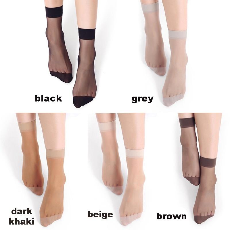 Buy 10 Pairs Spring and Summer Ultra Thin Socks Women's Transparent