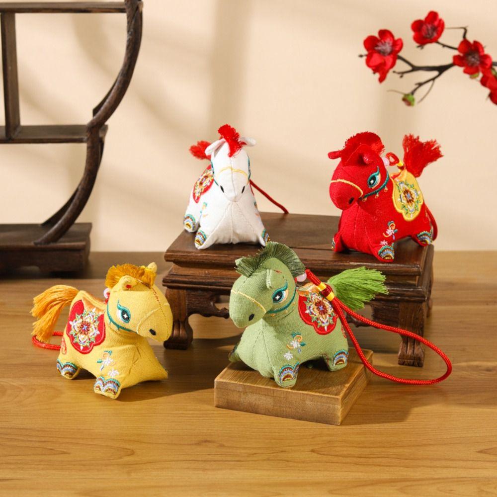 Embroidered Embroidery Mascot Pony Pendant Horse Doll Bag Horse Hanging Decoration  Kids