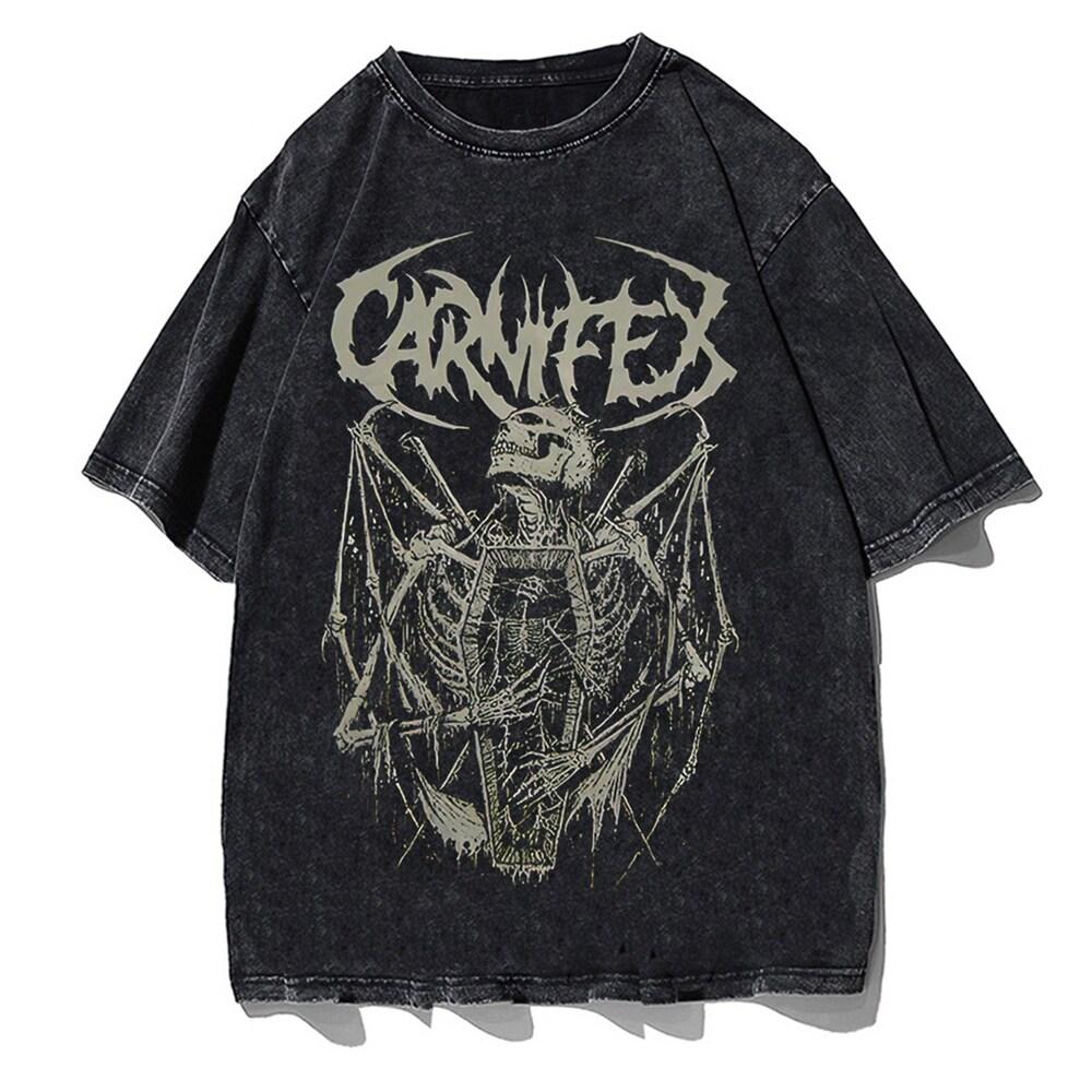 

Grunge Goth Skull Print vintage 90s Oversized Shirt