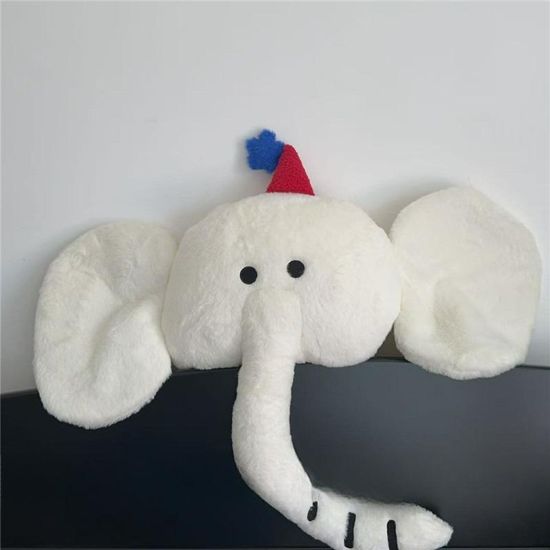 Elephant Sofa Pillow Kawaii Plush Home Decorate Office Lumbar Cushion Bedside Backrest Pillow