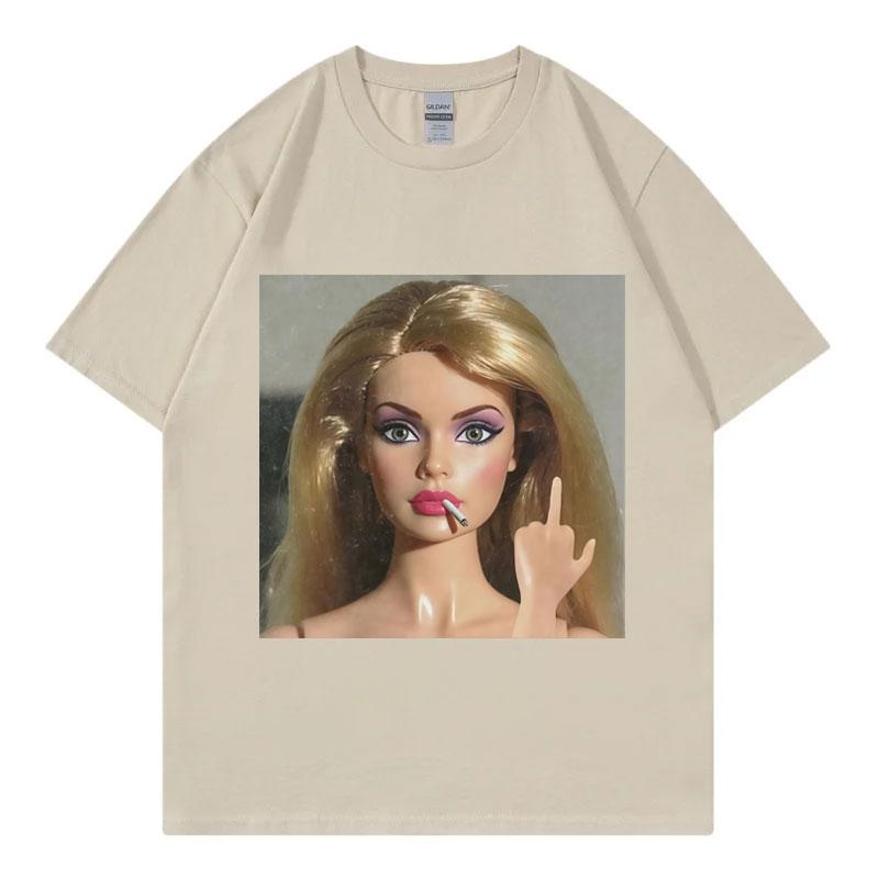 

Disgusting Doll Face Funny Meme Graphic T Shirts Unisex Women High Street Fashion Trend Tshirt Summer Casual Losoe Cotton Tshirts 4XL