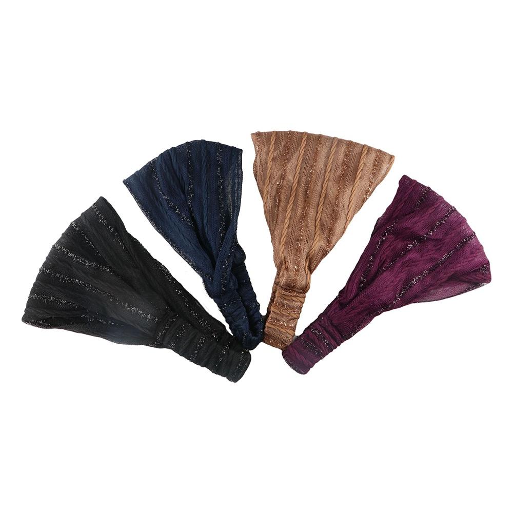 Shiny Cloth Non Slip Wide Brimmed Korean Headwear Wide Hair Band Women Headband Mesh Hairbands