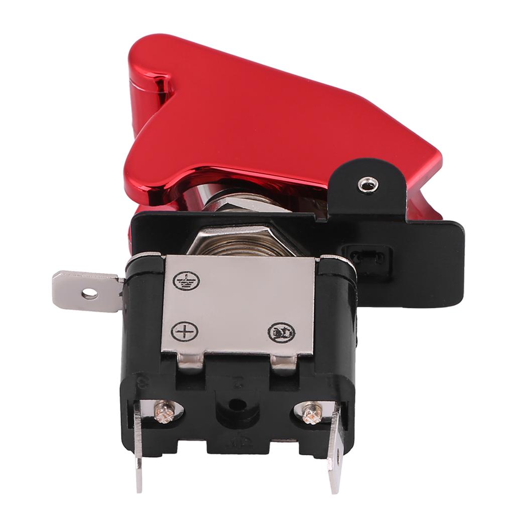 12V 20A Racing Car Red Cover LED Light SPST Toggle Rocker Ignition Switch Control On Off