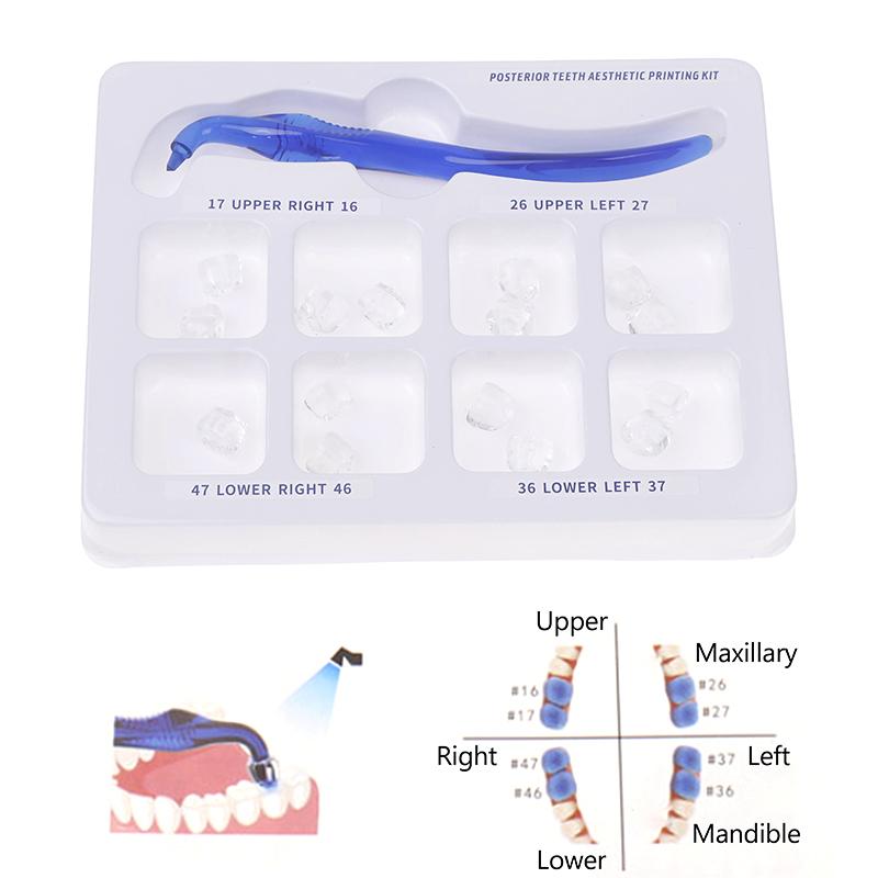 Dental Posterior Teeth Aesthetic Printing Mould Kit Resin Reshape Fissure Printing Stamp Restoration Filling Tools Supplies