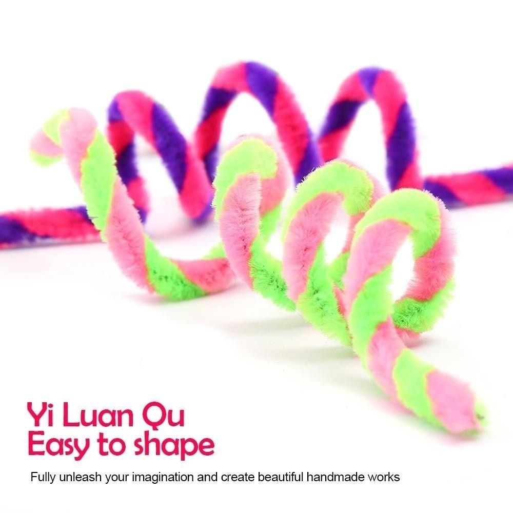 50PCS New Two Color Twisting Stick DIY Craft Hair Root Twist Stick Handmade Strips Christmas