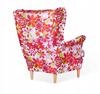 ARI PRINT Wing Chair with Footrest Scandinavian Family Furniture Pink Barbi