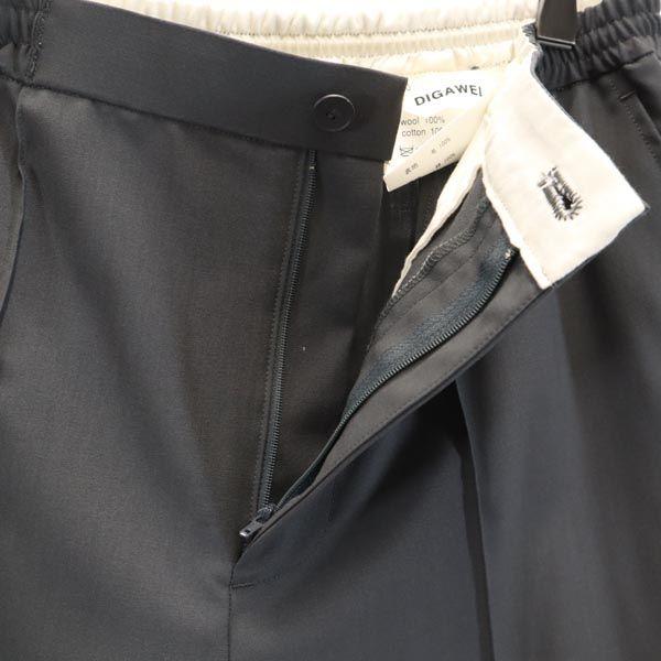 DIGAWEL made in Japan Wool pants 3 gray Waist rubber Men's Used