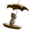 Rust Resistant Hanging Bird Feeder Animal Design With Umbrella Top Large Capacity Container For Backyard Wildlife