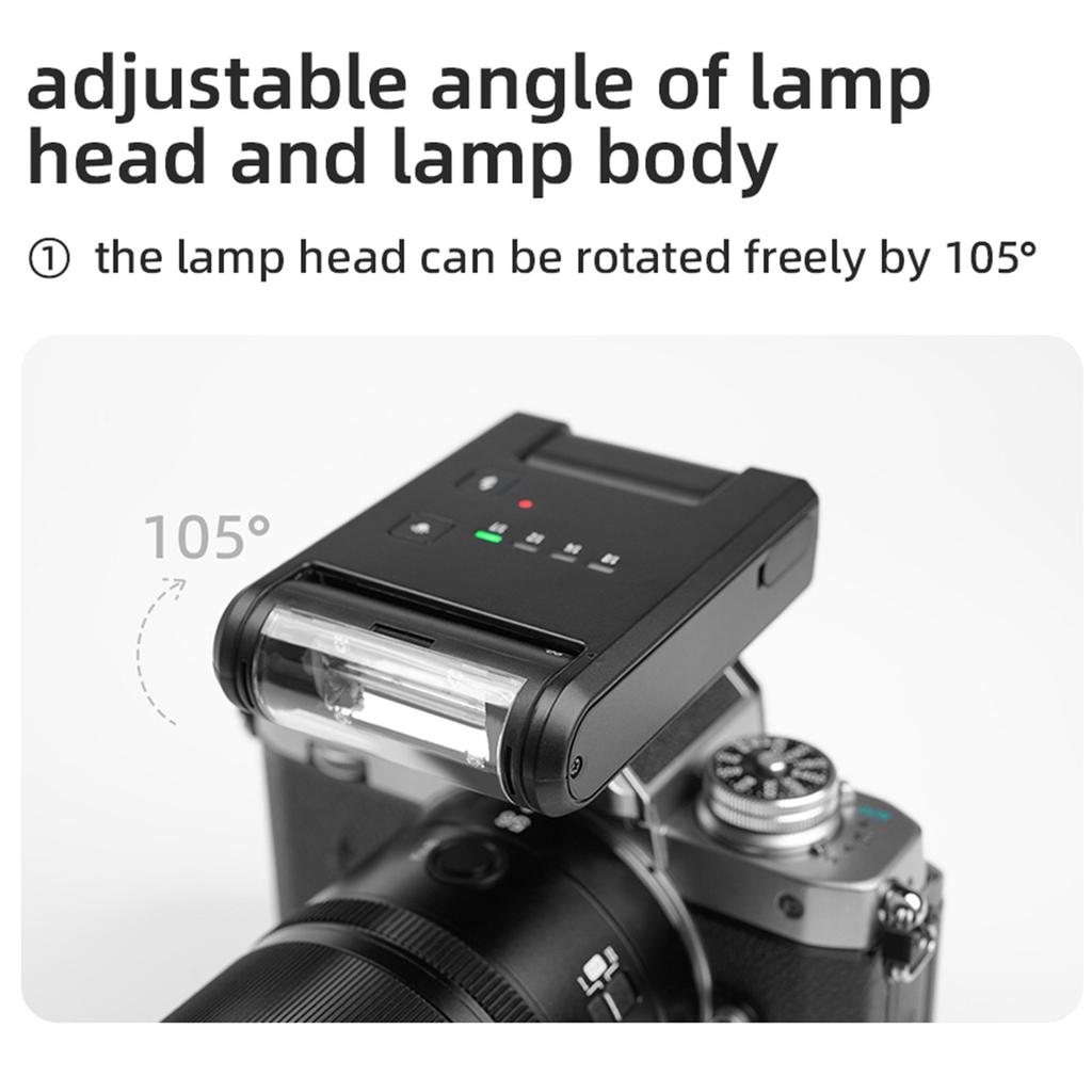 YONGNUO YN6 Mini Standard Hot Shoe Flash 4 Output Levels 105 degrees  Rotation Shooting Portable Design 5600K Color