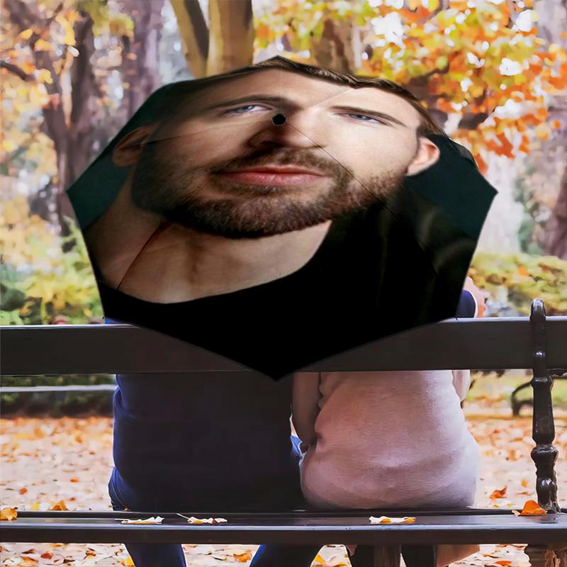 Chris Evans Automatic Umbrella - Suitable Travel Outdoor Portable Umbrella Birthday Gift Daily Essentials