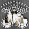 Anti Rust Stainless Steel Wall Mounted Shower Rack with Multiple Compartments, Wall Mounted Bathroom Storage Rack,shampoo, Conditioner,cosmetics Shelf