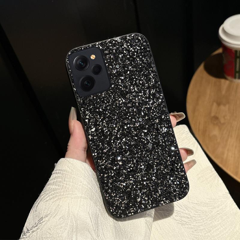 Luxury Black Rhinestone Glitter Diamond Leather Fashion Phone Case For Xiaomi Redmi Note 11 12 13 Plus Pro + 4G 5G 11S 12S Cover