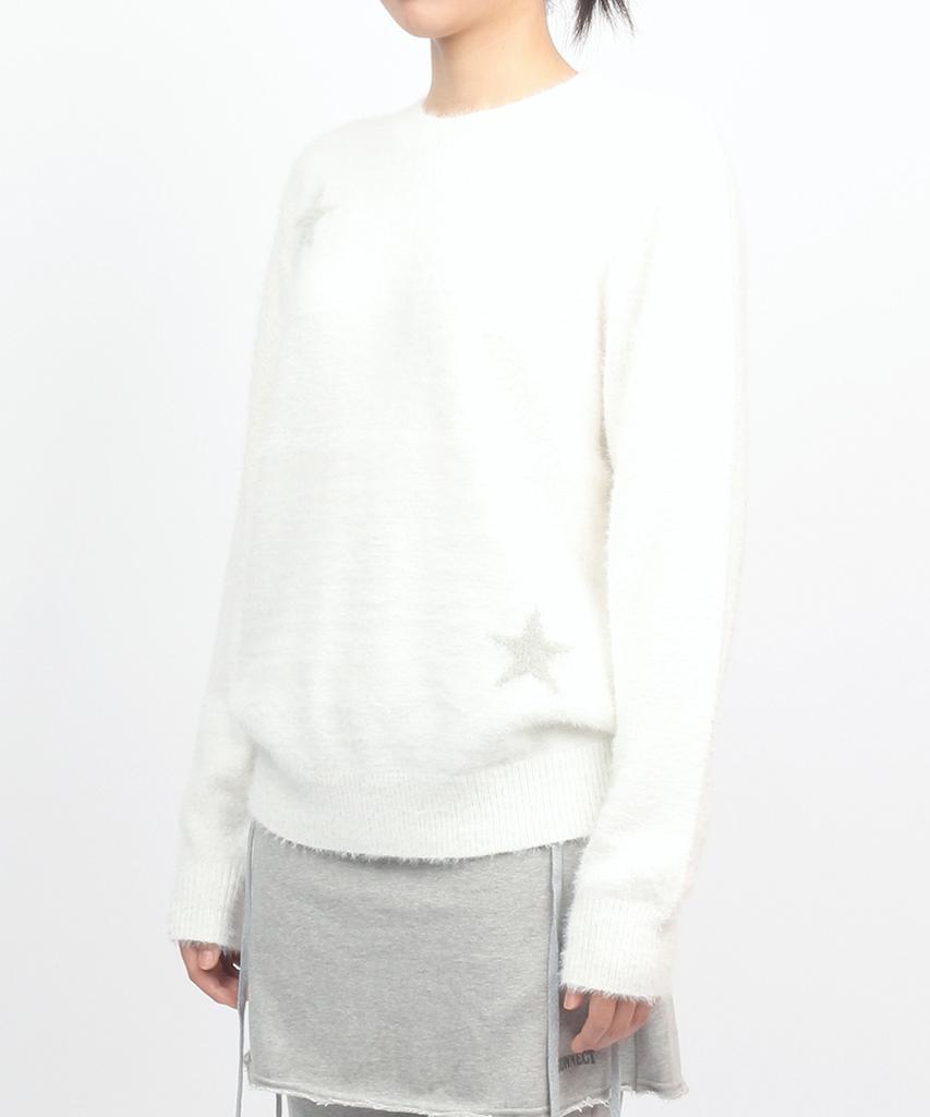 Sseonegteu Stars Shaggy Sweater - Natural