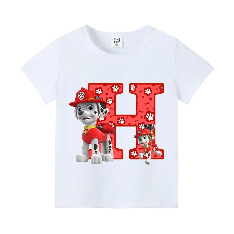 PAW Patrols Children Short Sleeve T-shirt Summer Kids Cartoon Printed Clothing Boy Casual Cotton Tee Girl Anime Cute Tops Gifts