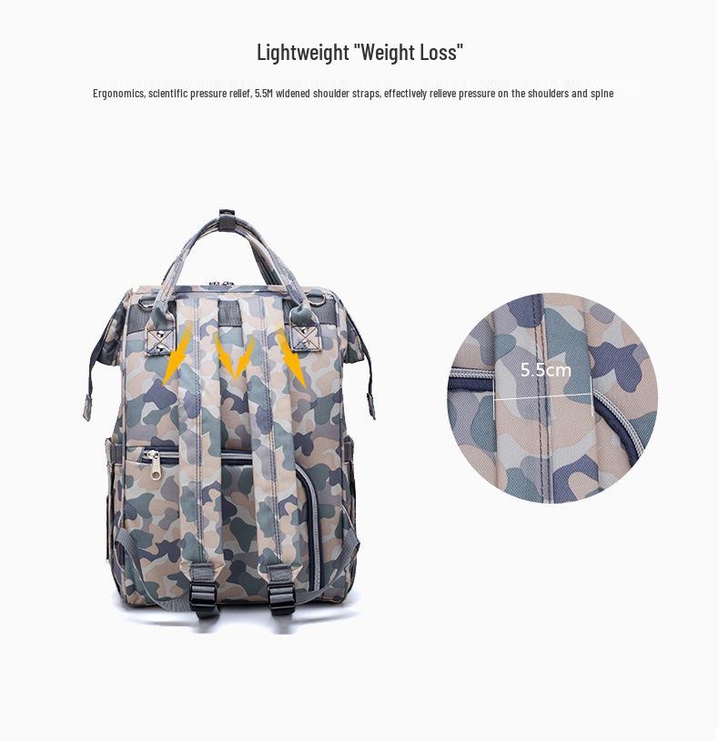 LEQUEEN Multifunctional Fashion Backpack for Moms - Large Capacity Mother and Baby Bag