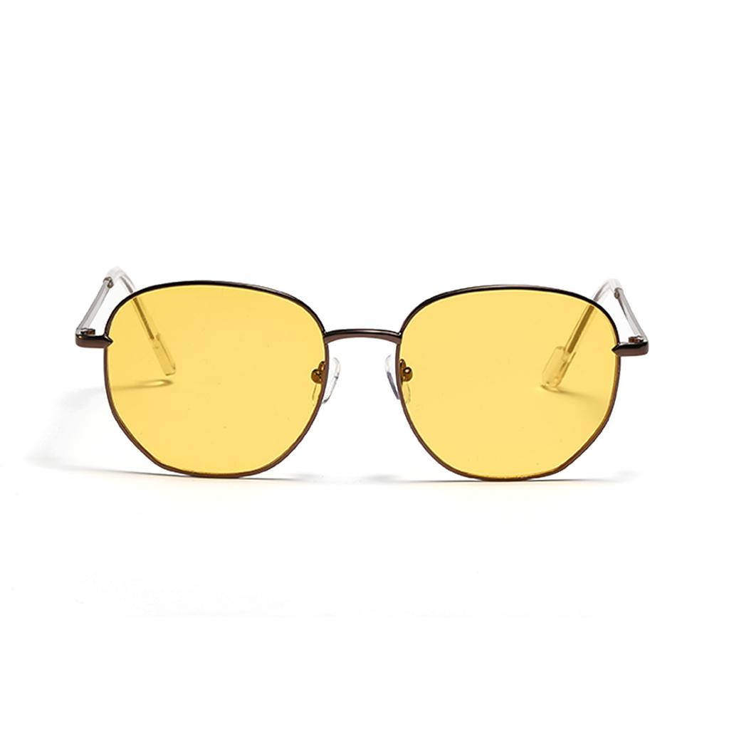 Positive Round Glasses Frame Pink Piece Metal Retro Sunglasses Women'S Sunglasses Men'S