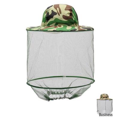 Camouflage Sunshade Hat with Mosquito Mesh for Beekeeping, Fishing, and Hiking