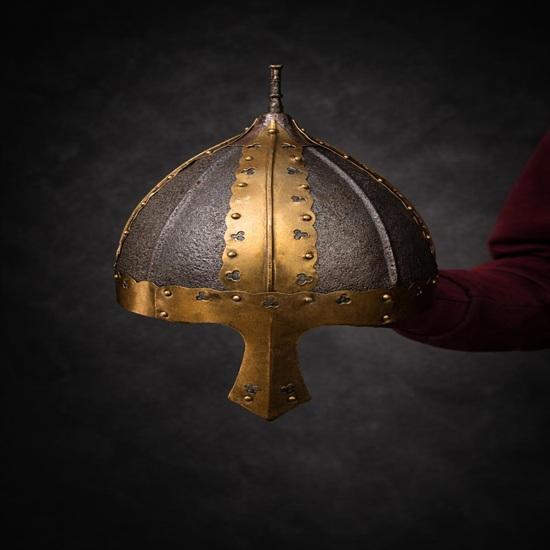 Medieval Viking Helmet Replica Handcrafted Steel Brass Decor Collectible Historical Warrior Display Gift Prop