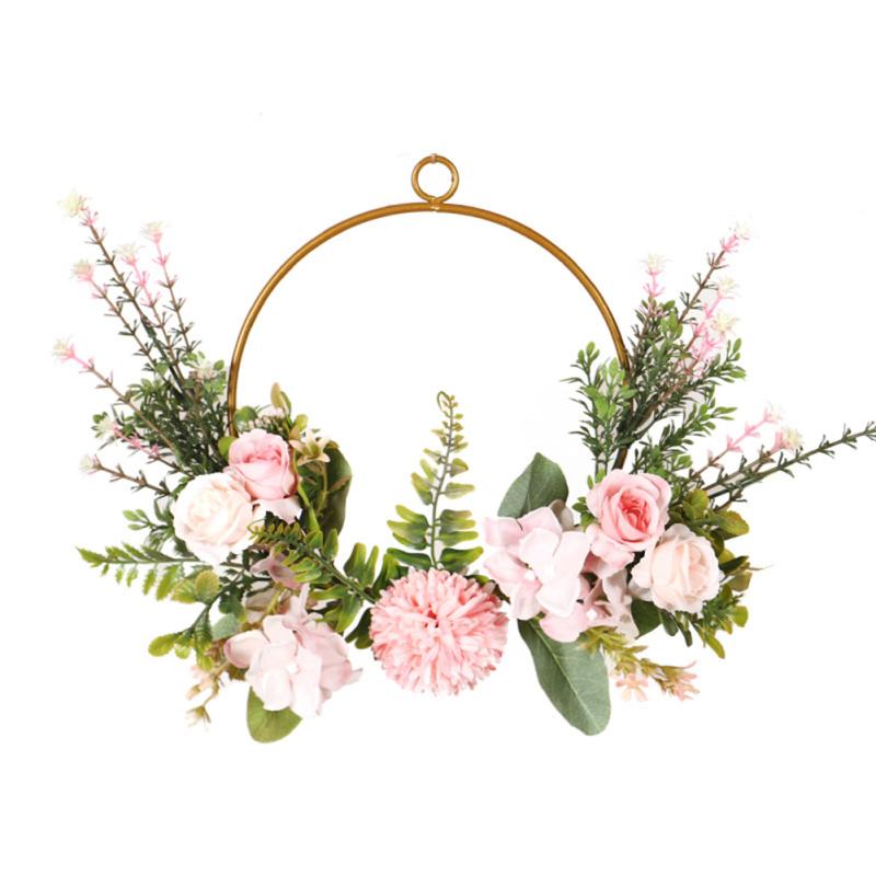 Artificial Wall Hanging Simulation Flower Wreath Pendant For Wedding Home Christmas Decoration