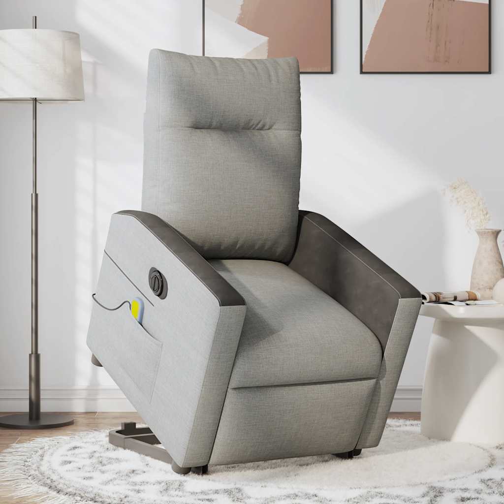 Lift-up Massage Chair, Electric, Reclining, Grey