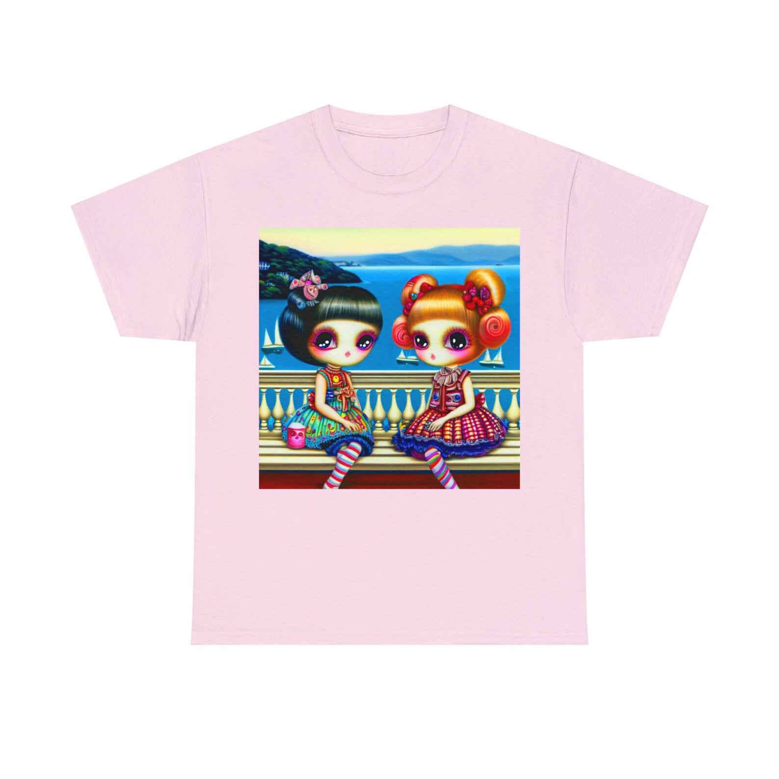 Girls on Balcony Vacation Tee 120