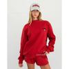 Womens Embroidered Half-Zip Sweatshirt Casual Loose Fit Long Sleeve Thick Fleece Top Daily Wear