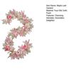 Yousheng 5.58ft Pink Fall Garland Artificial Maple Leaf Vine Garland with Pumpkins for Autumn Thanksgiving Mantel Fireplace Porch Indoor Outdoor Decor