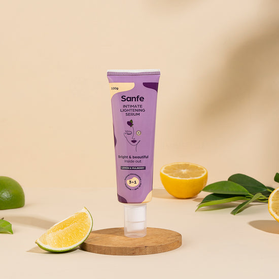 

Sanfe Интимная осветляющая сыворотка с лимоном и шелковицей-100г