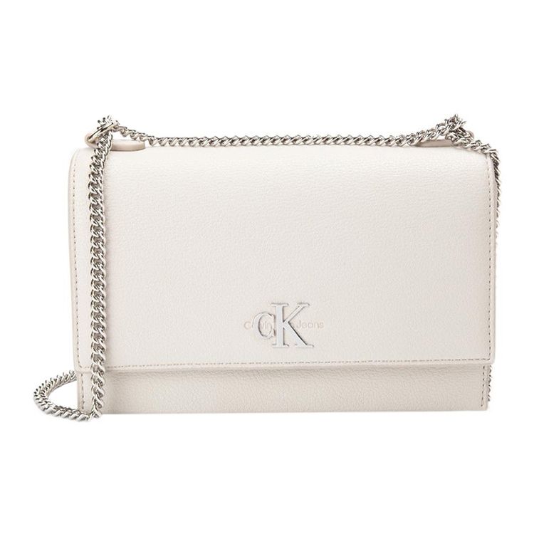 

Calvin Klein Minimalist Metal Buckle Chain Flap Litchi Texture Underarm Bag Shoulder Bag Crossbody Bag Women Bags Off-white DH2806-111 Ecru
