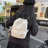 Women's Small Bag Japanese Solid Color Corduroy Schoolbag Female Student Backpack