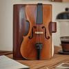 Vintage Violin Faux Leather Notebook Retro Journal with Musical Note Design Musical Gift for Musicians Collectors
