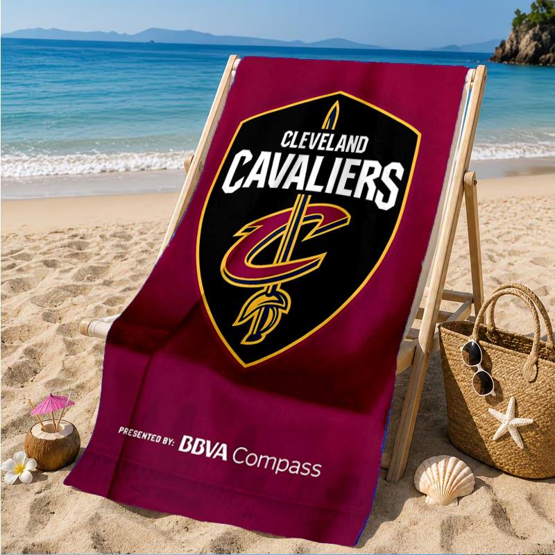 Football Cavaliers Logo Beach Towel, Microfiber Beach Towel, Perfect For Pool, Beach, Travel, Home Decor Beach Party Fan Gifts