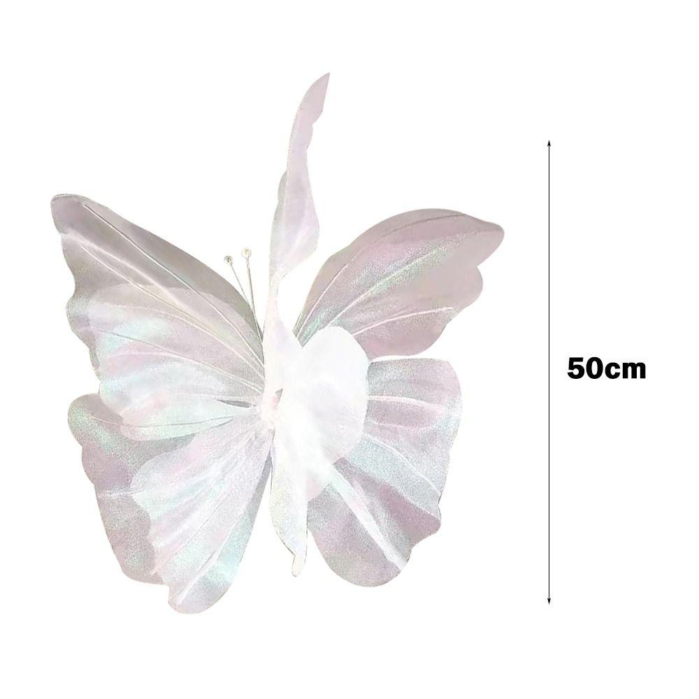 Big Size 3D Butterfly Decoration 50cm Large Artificial Butterfly  Valentines Day