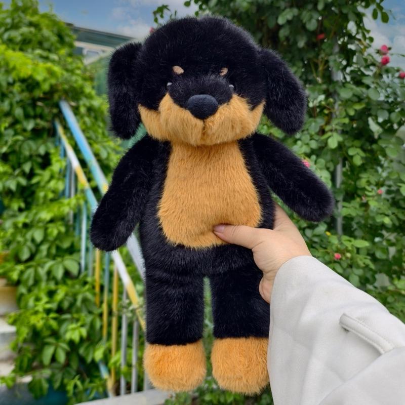 Cute Rottweiler Puppy Plush Toy With Premium PP Cotton For Childrens Room Decors Christmas Gift