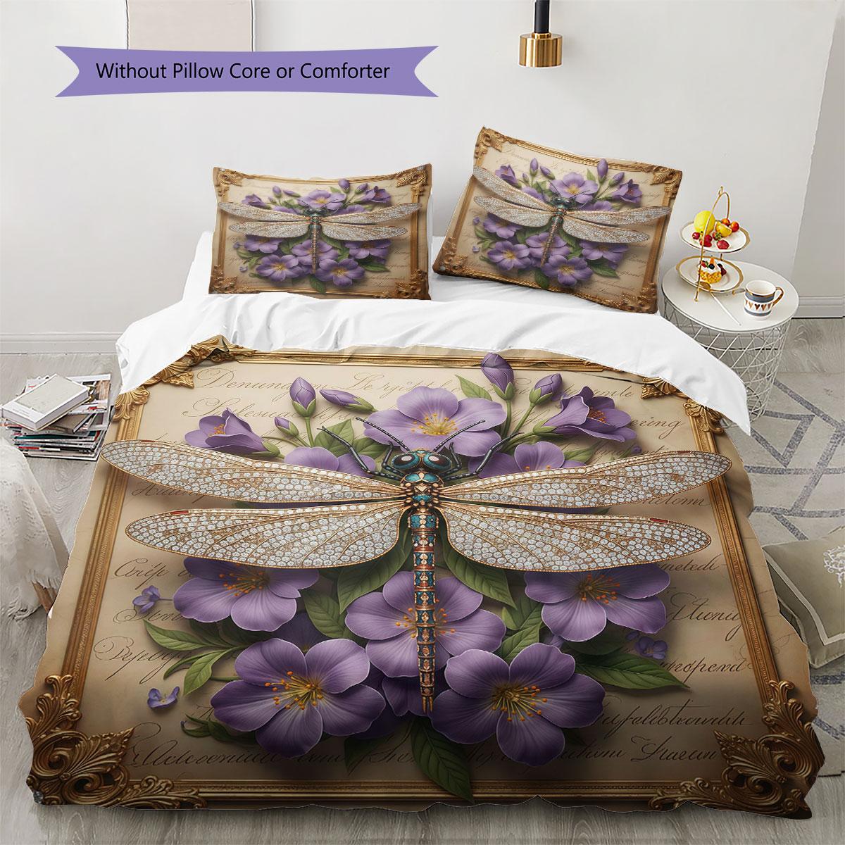 

Vintage ornate animals Pattern Bedding Quilt Set Quilt Cover Pillowcase Home Decoration Birthday Gift (1 * duvet cover + 2 * pillowcase, without core) 135x200cm