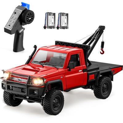 ZAVEN RC Crane Scale Popular 37cm Crawler RC Car with Electric Crane LED Remote Control Includes 2 Remote Perfect Gift for Technical Standards MN82T