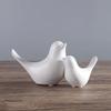 Bird Figurine 4 Sizes Nordic Ceramic Black White Animal Statue Jewelry Home Decoration Living Room Table Sculptural Ornament