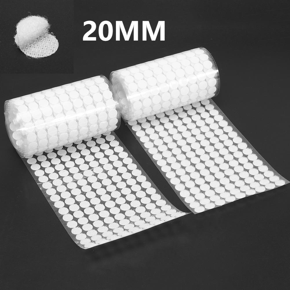 4000-1000 Pairs Self Adhesive Fastener Tape Dots 10/15/20mm Adhesive Strong Glue Magic Sticker Round Fastener Hook Tape