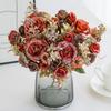 1/2PCS Artificial Roses Flowers Wedding Home Bedroom Decor Bridal Bouquets Garden Fake Silk Peony Hydrangeas Vase Board Outdoors
