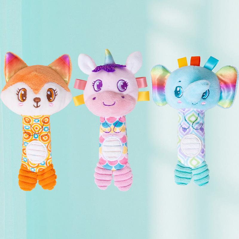 1Pc Toddler Plush Sleep Soother Toy Stuffed Doll For Toddler Sleep Soothers Toy Developmental Hand Grip Toy For Kids